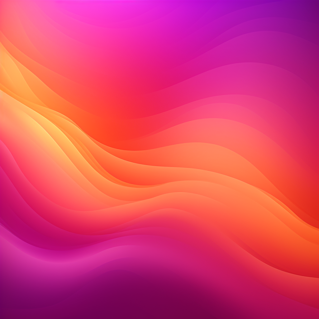 Colorful gradient background in tangerine, pink, and purple hues