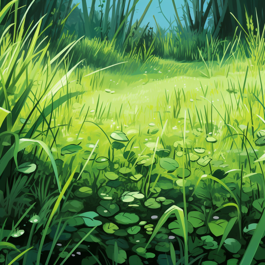 Close-up of lush green grass