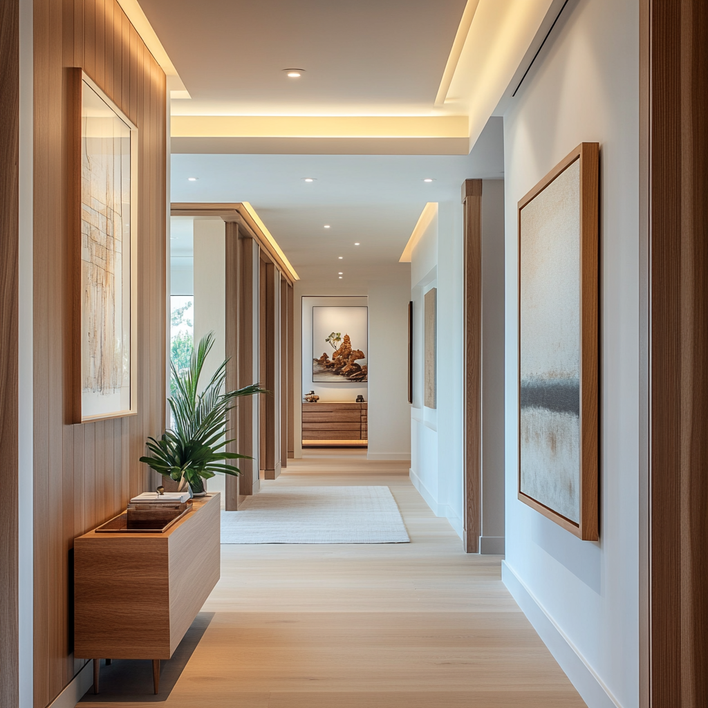 Bright Hallway Interior Design Art