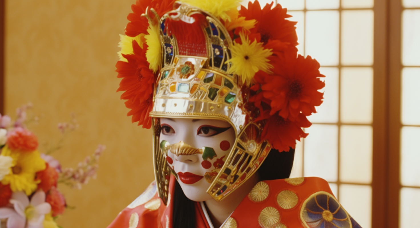 Happy woman in Japanese sailor moon costume dancing