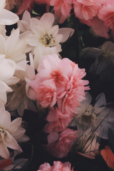 Beautiful vibrant flowers closeup