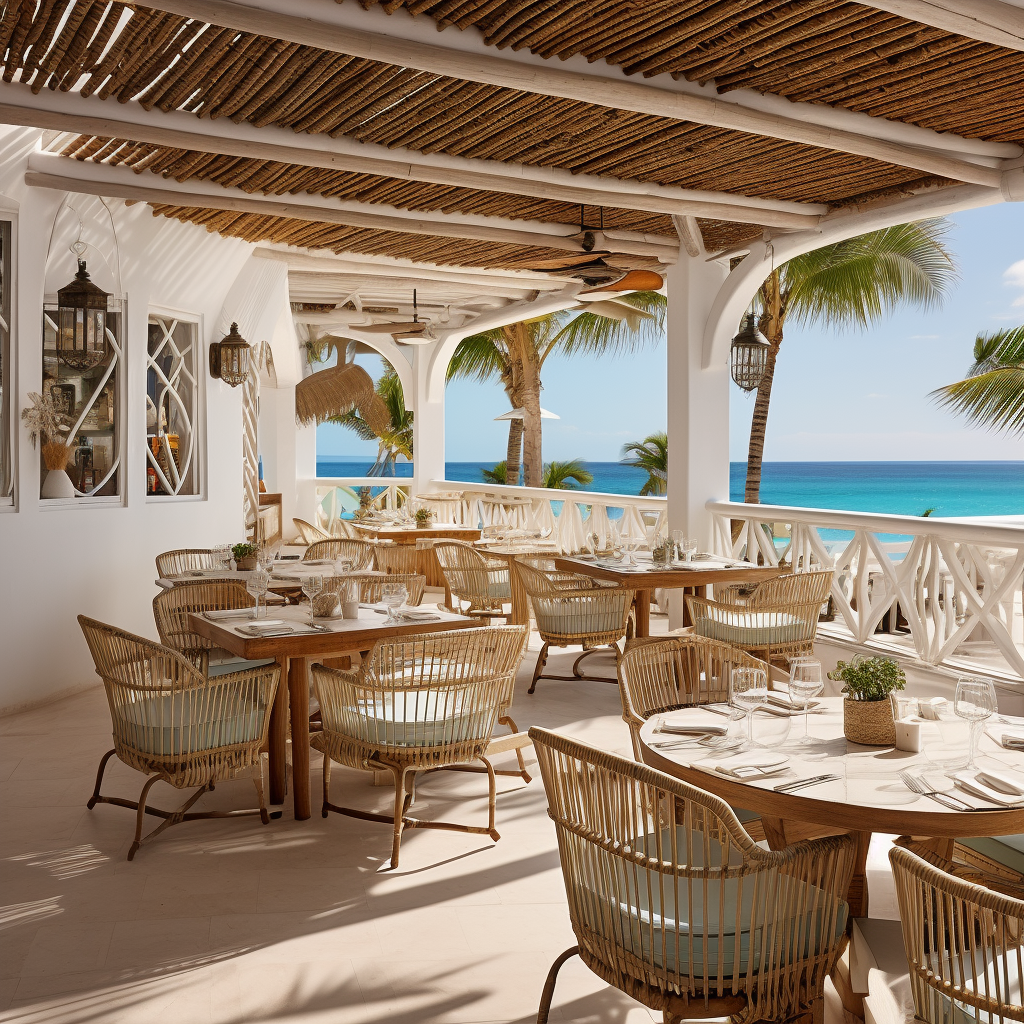 Warm and inviting Caribbean outdoor restaurant