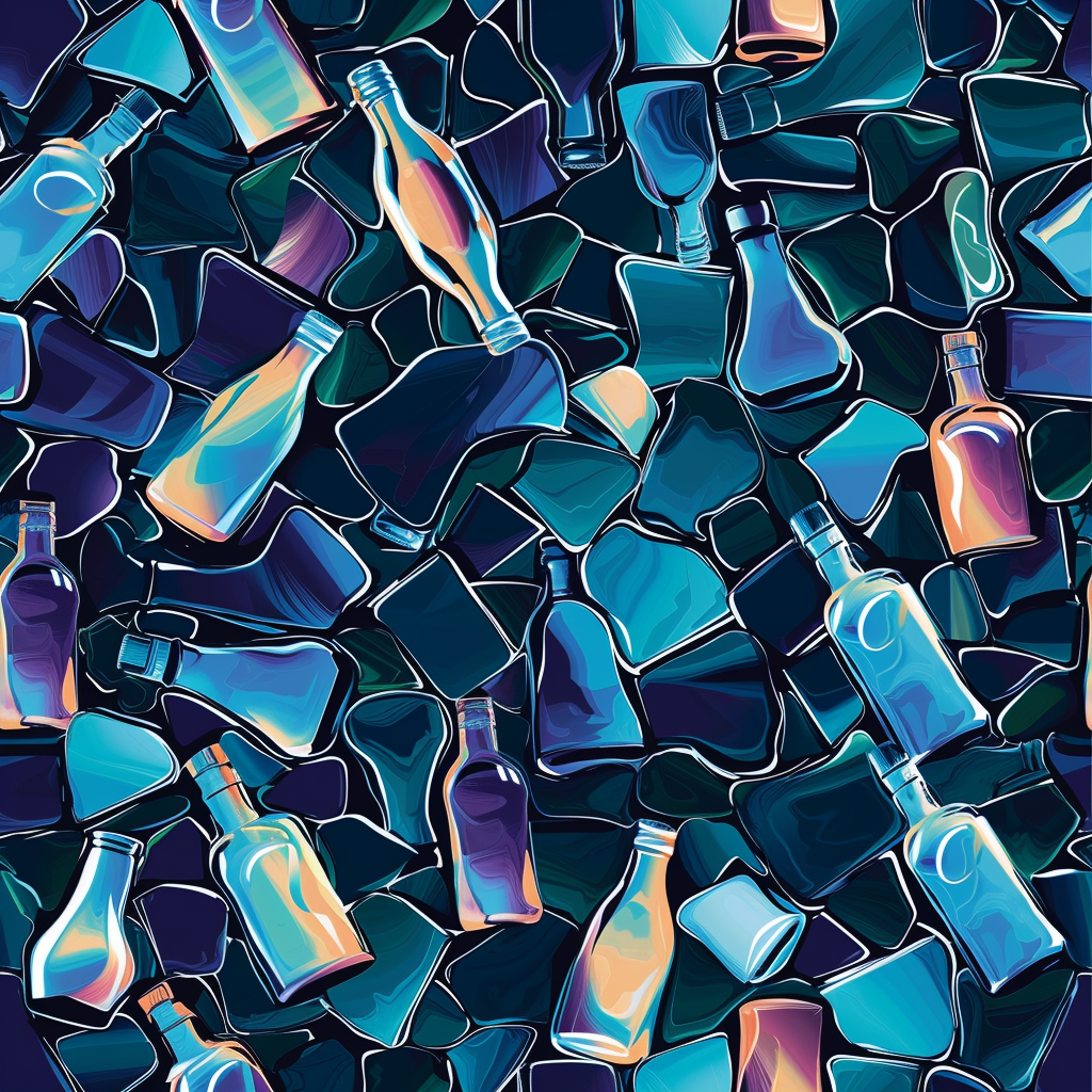 Broken Bottle Pattern Image