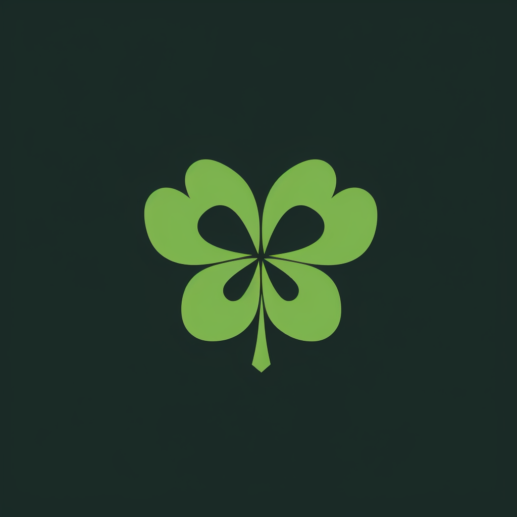 Broken heart clover logo image