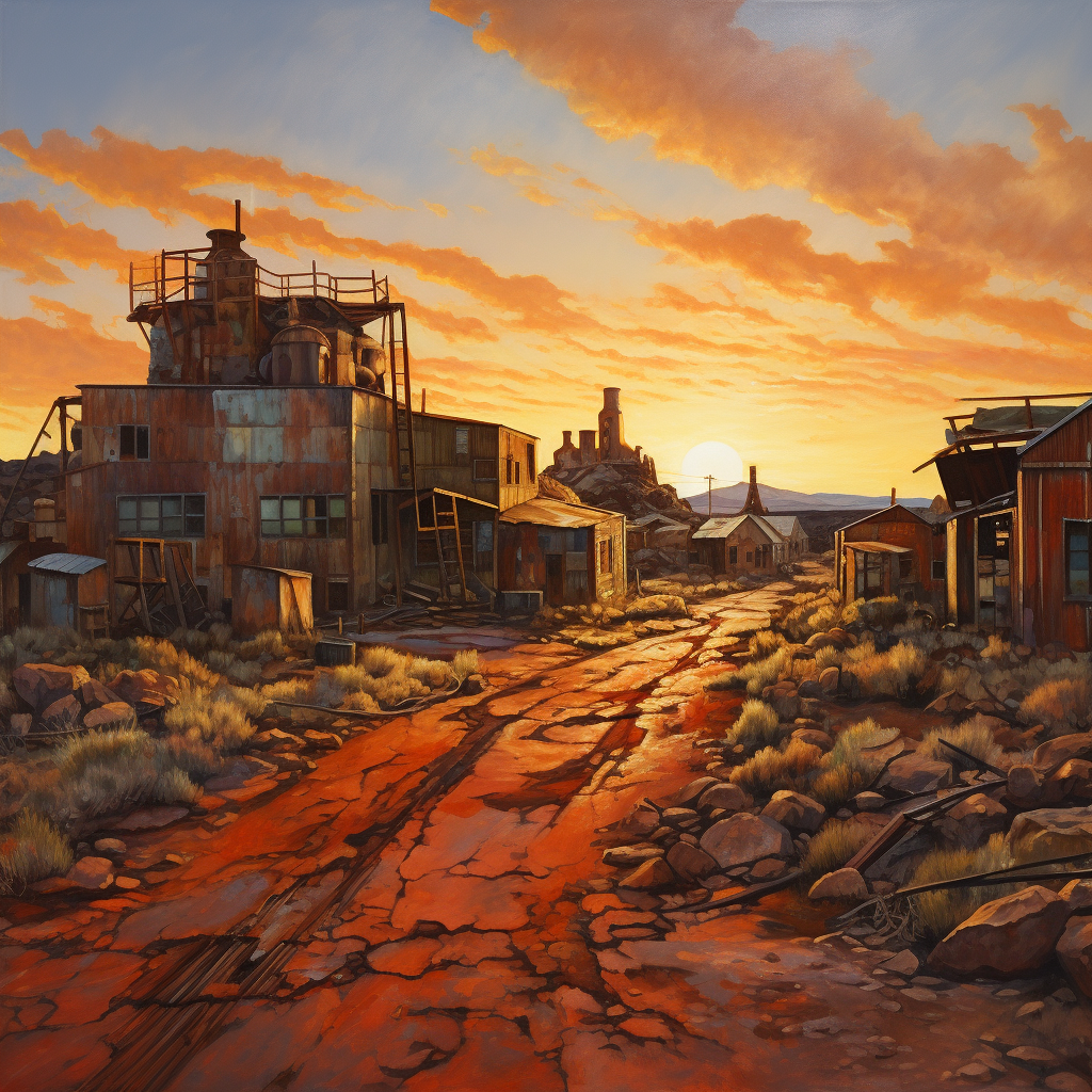 Colorful Broken Hill Oil Painting