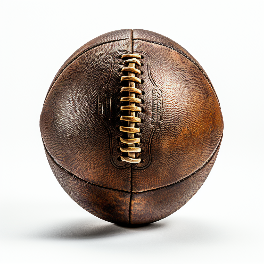 Bronze NFL Football on White Background