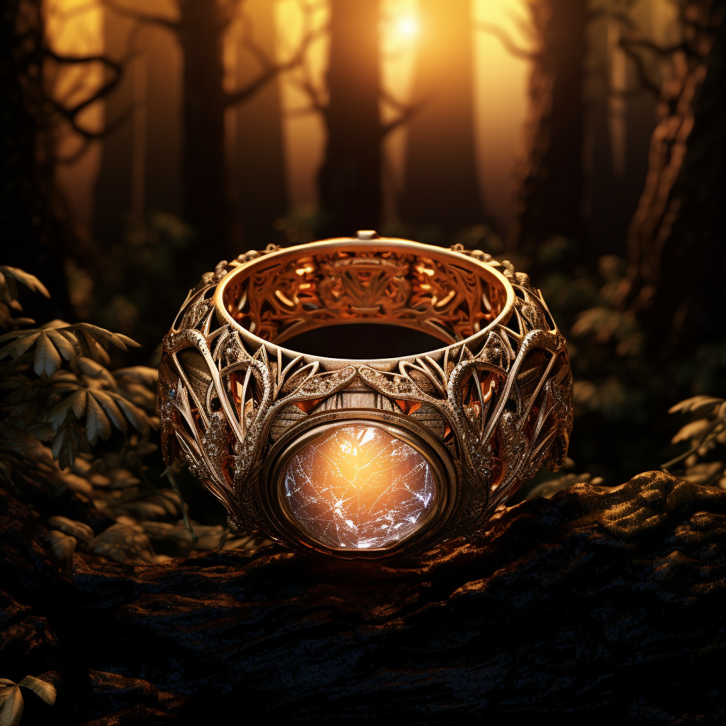 Young person finding the magical bronze ring