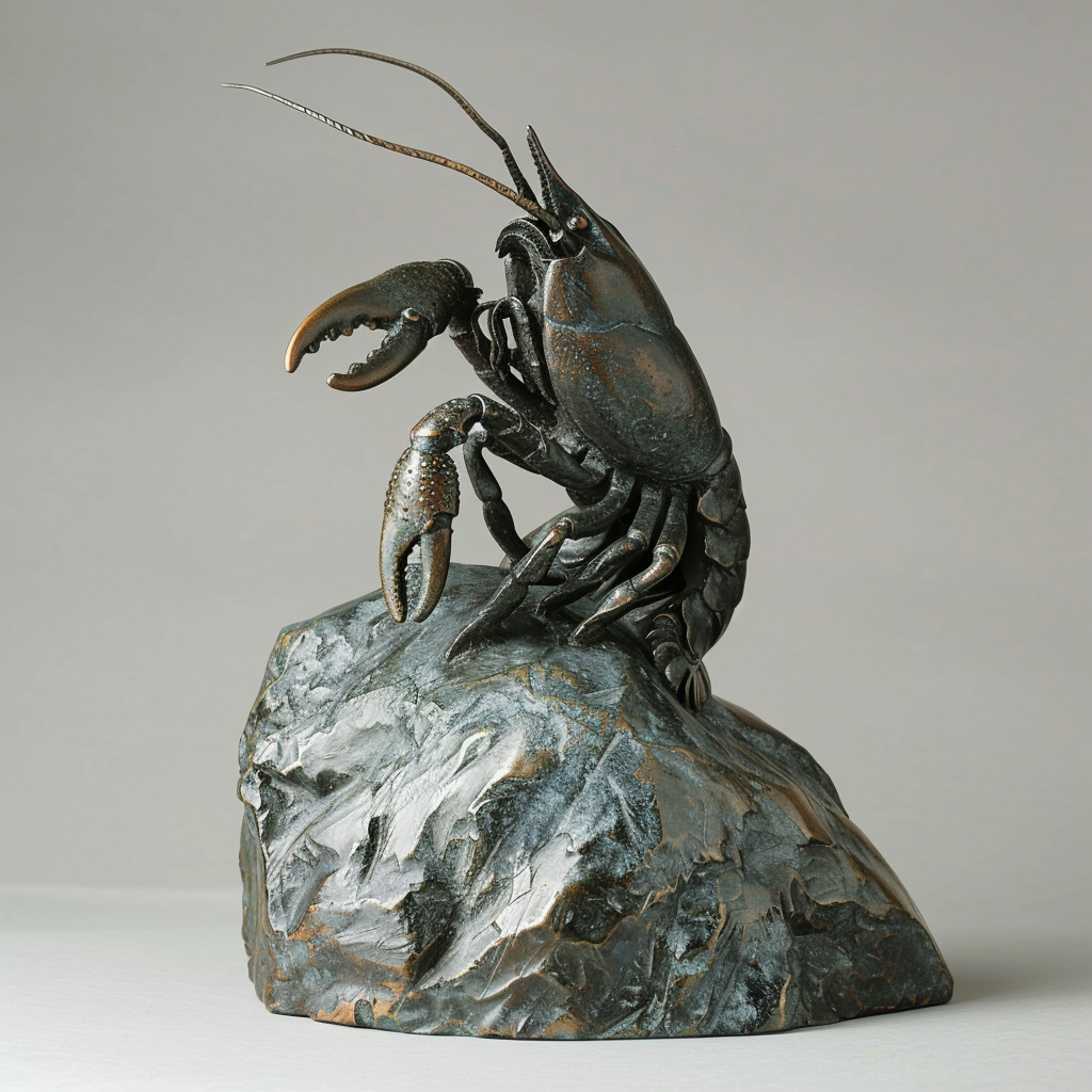 Bronze Crayfish Sculpture Mountain Whistles