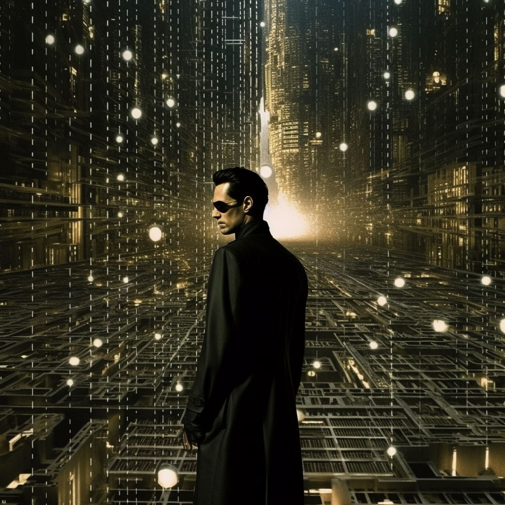 Beautiful brown and black matrix-themed image