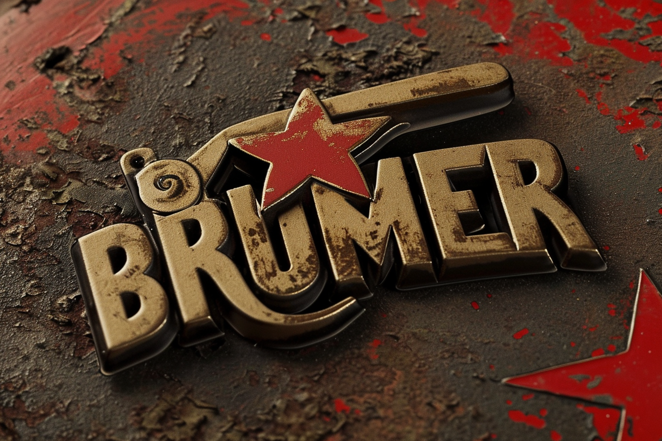 BRUMER  USSR Style Logo with Hammer and Sickle