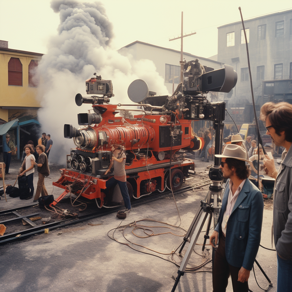 Vintage BTS movie set in the 70s