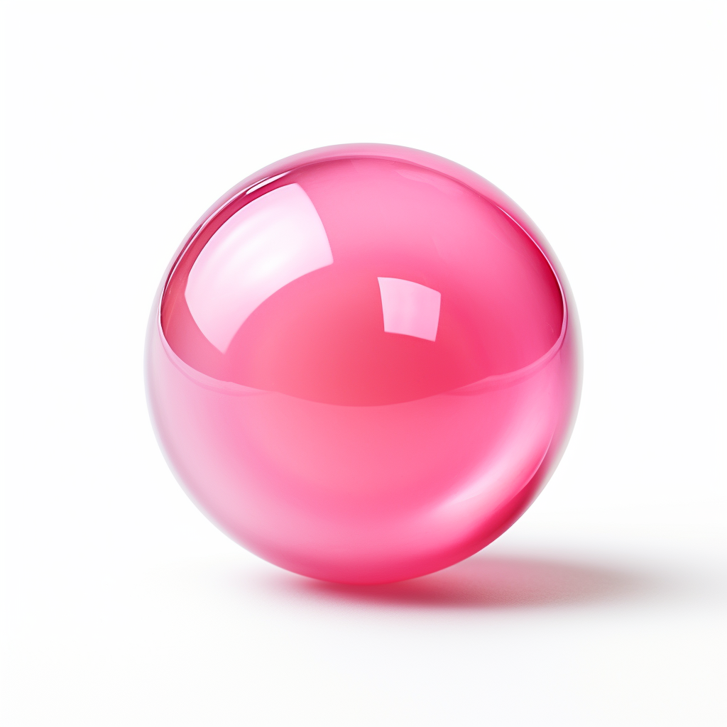 Realistic Bubblegum Candy on White Background