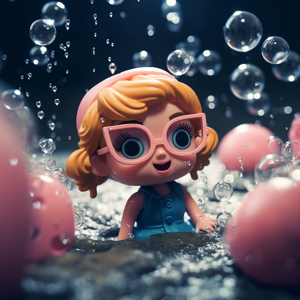 Claymation photo of Bubbles from The Powerpuff Girls