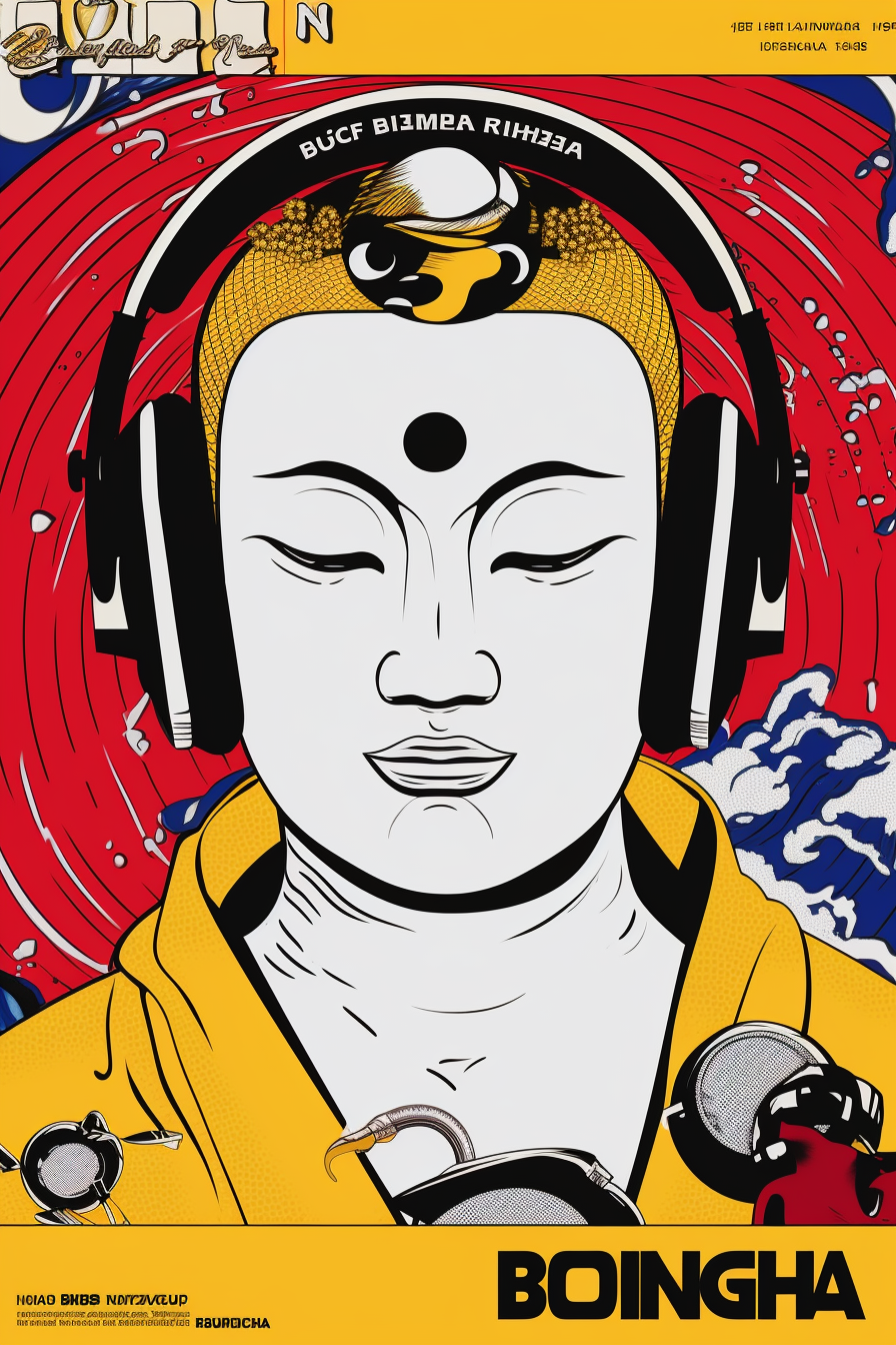 Buddha DJing Movie Poster Artwork