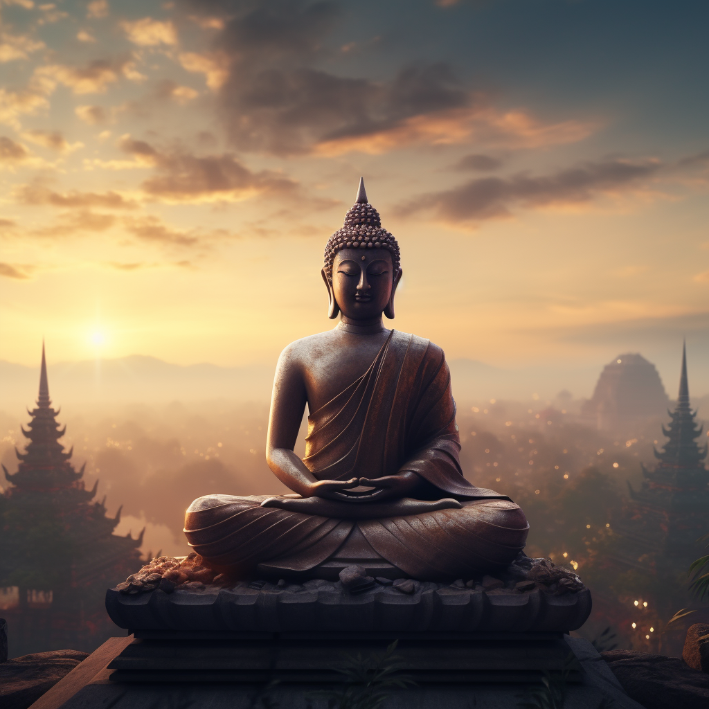 Buddha statue in meditation pose