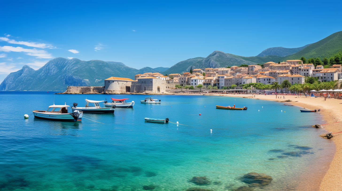 Budva old town on a sunny day