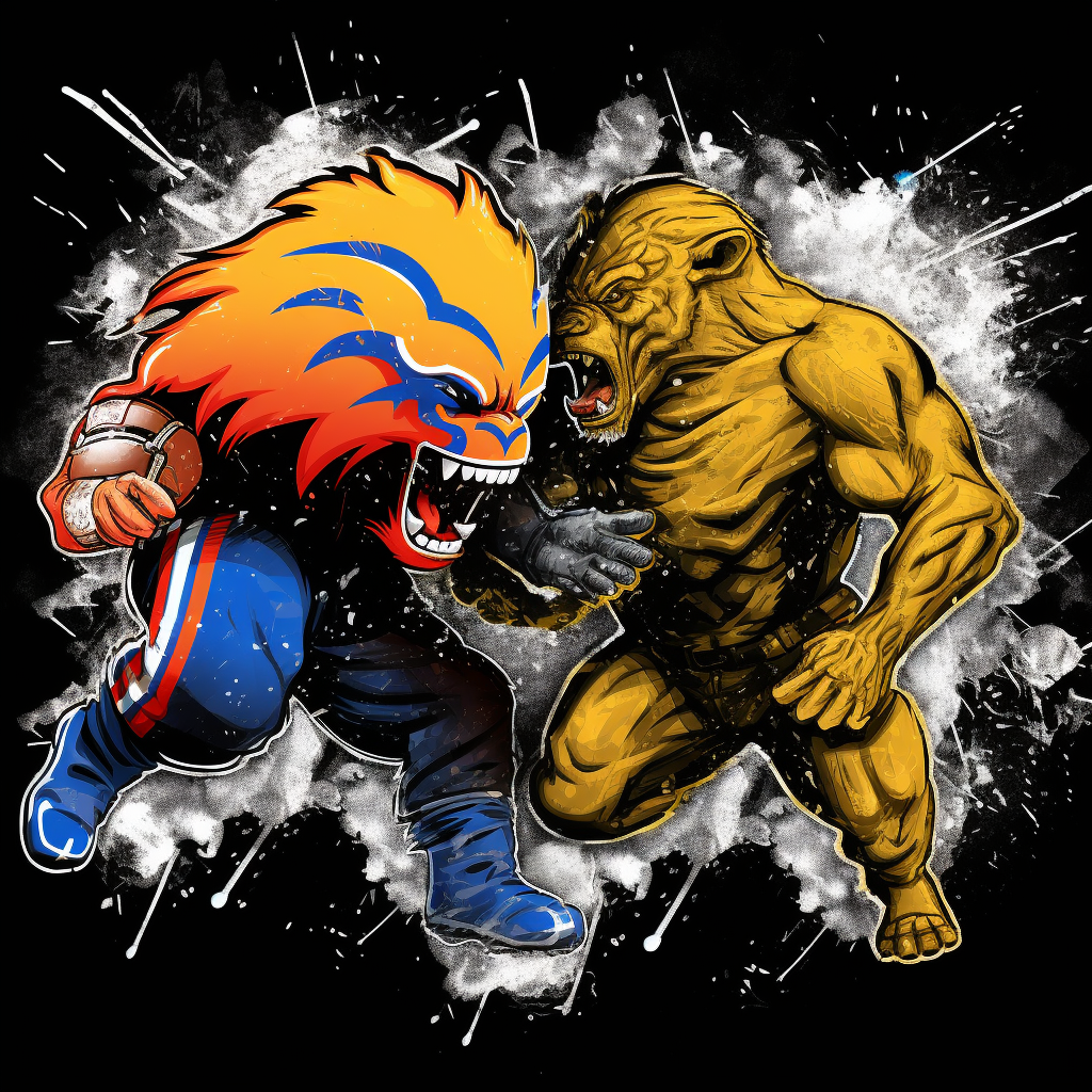 Buffalo Bills smashing Pittsburgh Steelers logo