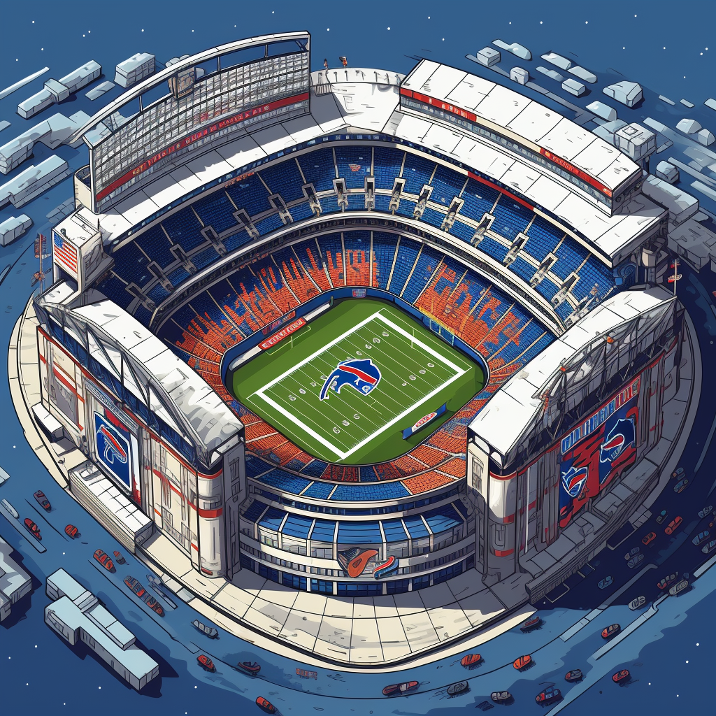 Illustration of Buffalo New York Football Stadium