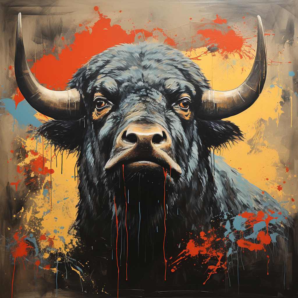 Buffalo in Shepard Fairey Style Painting