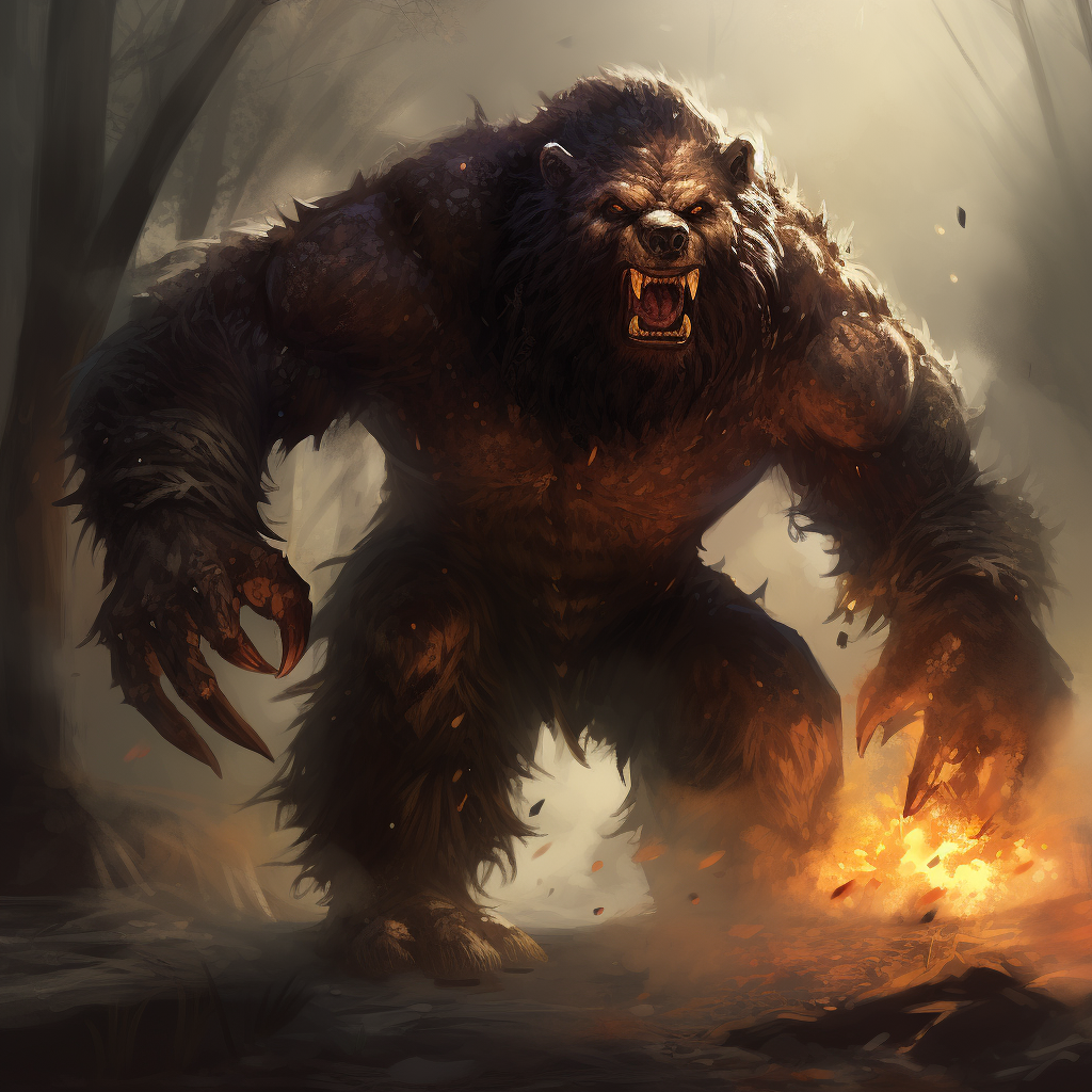 Fearsome Bugbear Monster in Fantasy Art