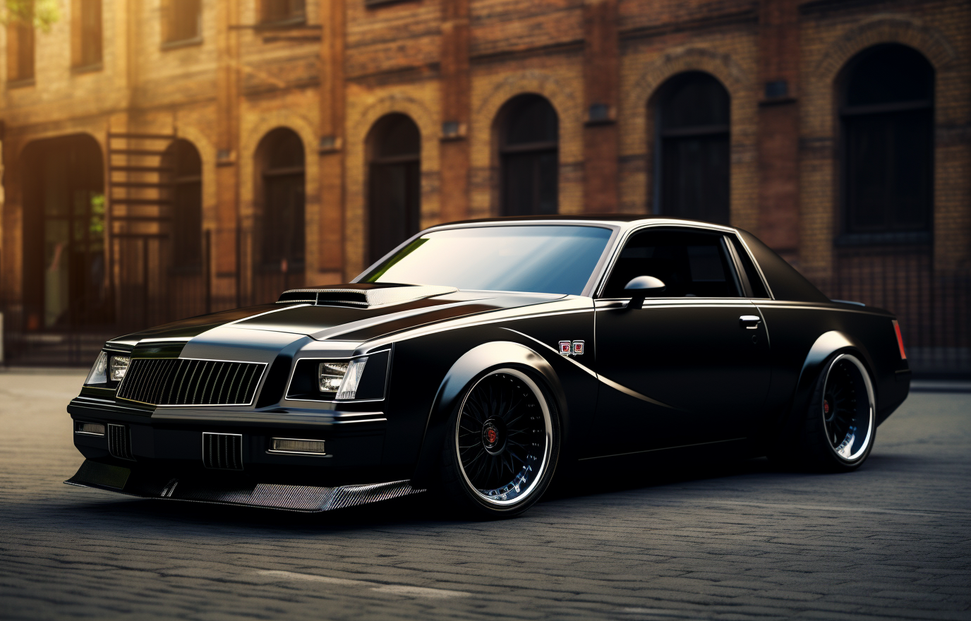 Sleek black Buick Grand National coupe