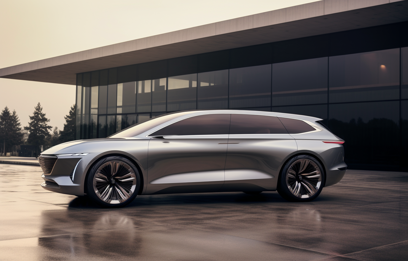 Buick Roadmaster Wagon Concept Car Parked