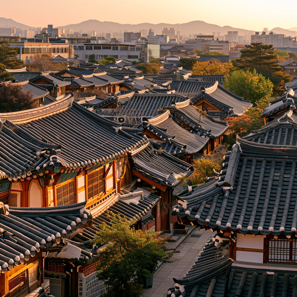 Traditional houses in Bukchon Hanok Village