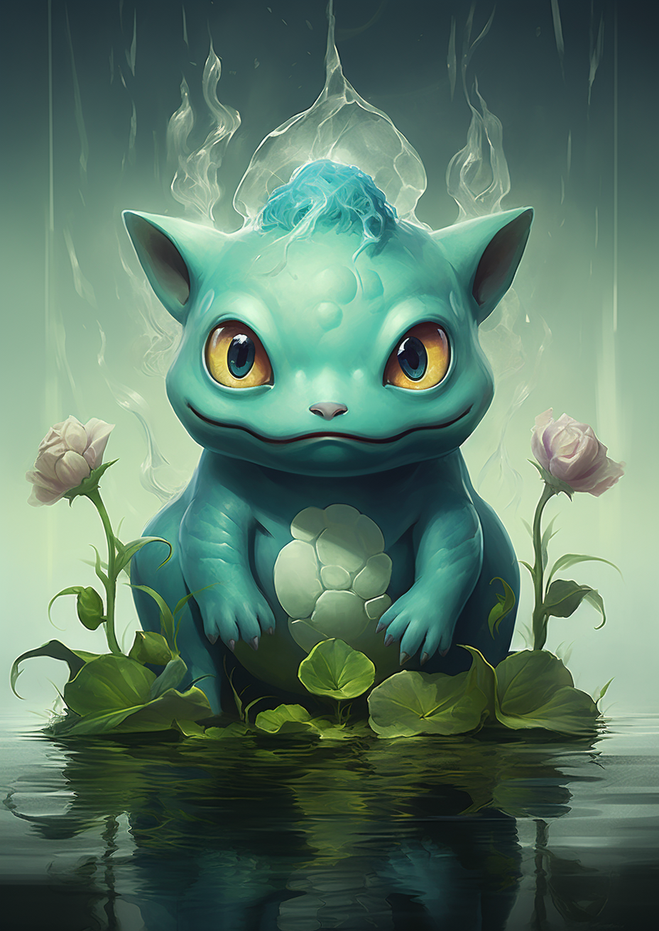 Bulbasaur in Dali style