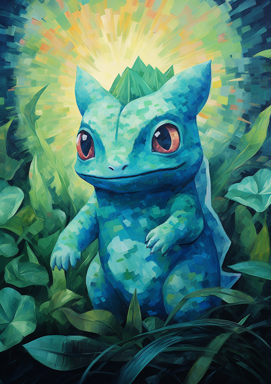 Bulbasaur in Van Gogh Style