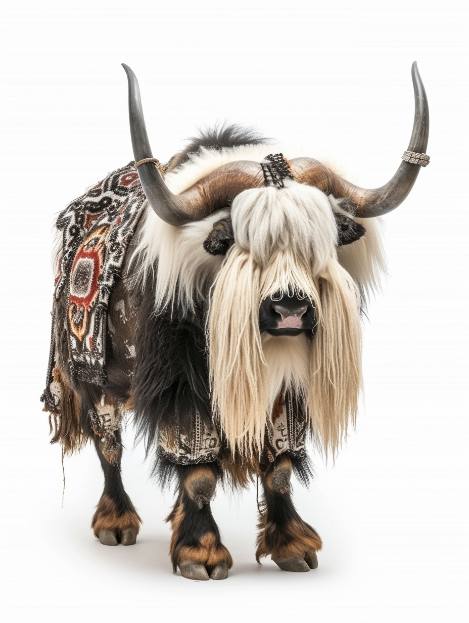 Bulgarian Kukeri on White Background