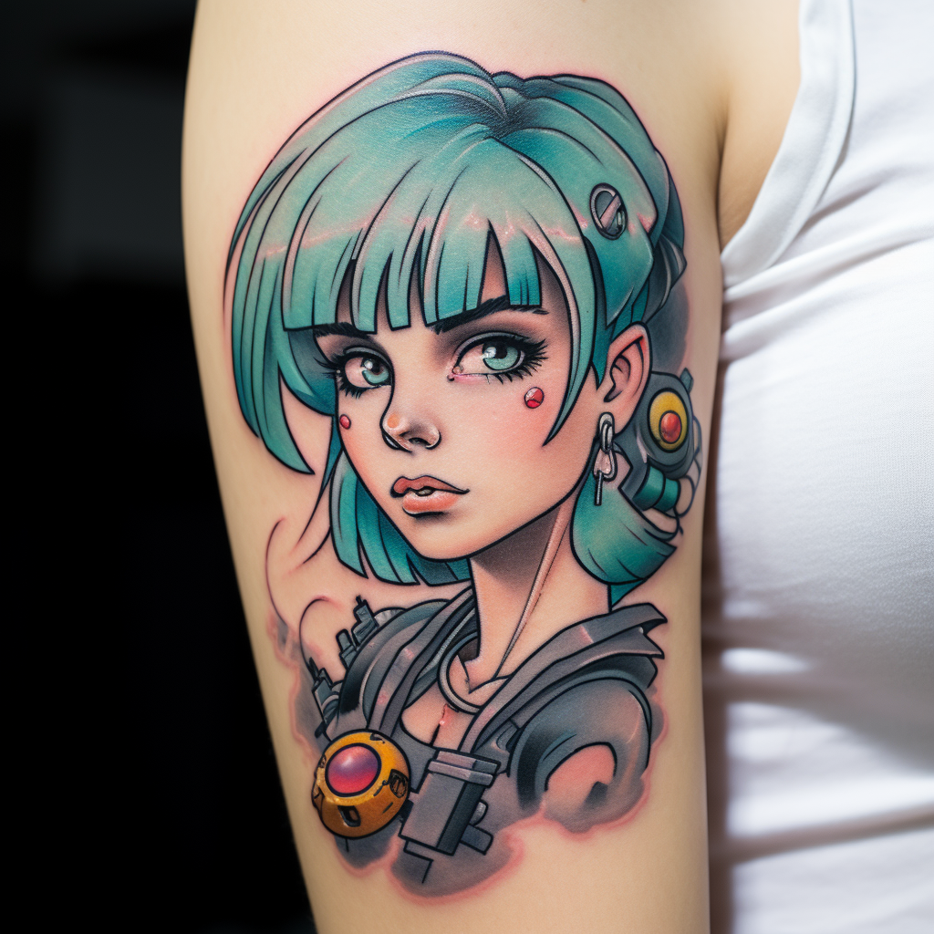 Stylish Bulma Tattoo Design