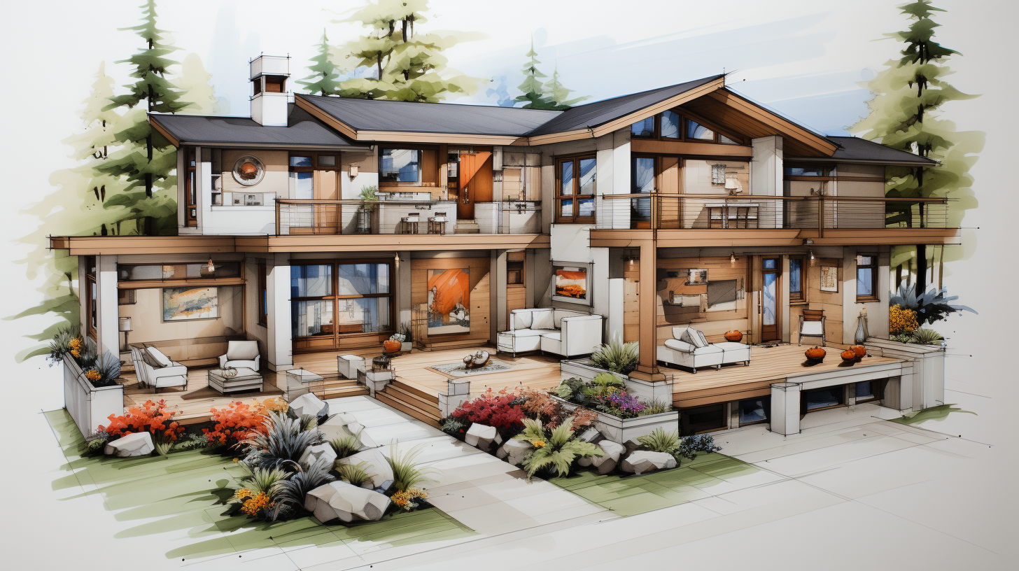 Spacious floor plan of a modern bungalow