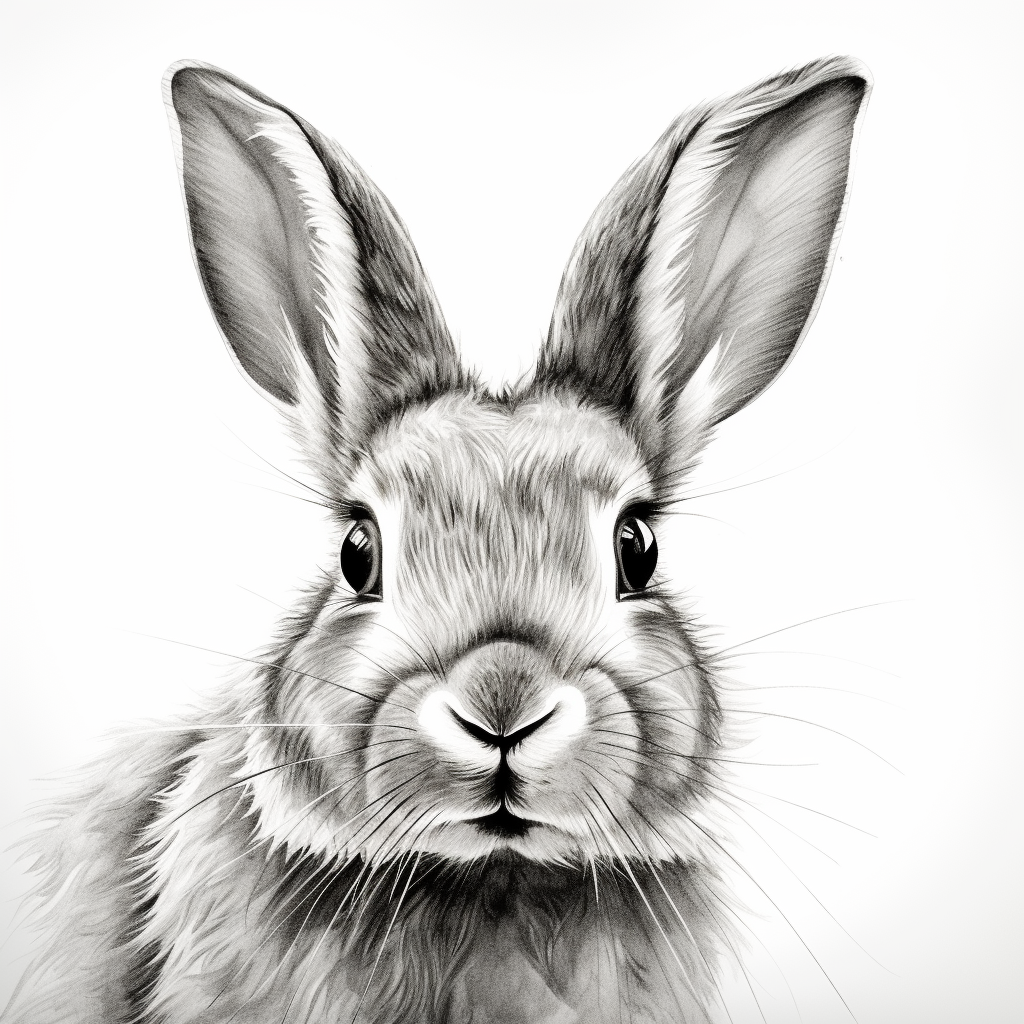 Close up portrait of an adorable bunny face