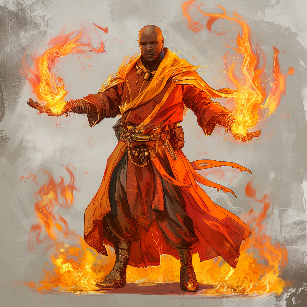 Burn Mage Casting Fire Spells