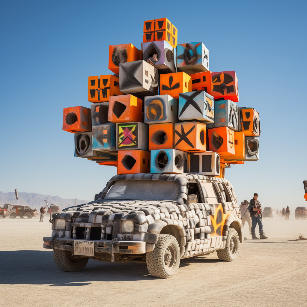 Colorful Burning Man Art Car Puzzle