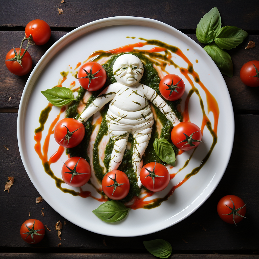 Savory Burrata Cheese Tomato Art