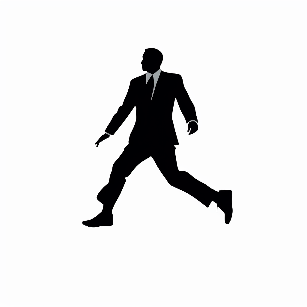 Silhouette logo of a business man