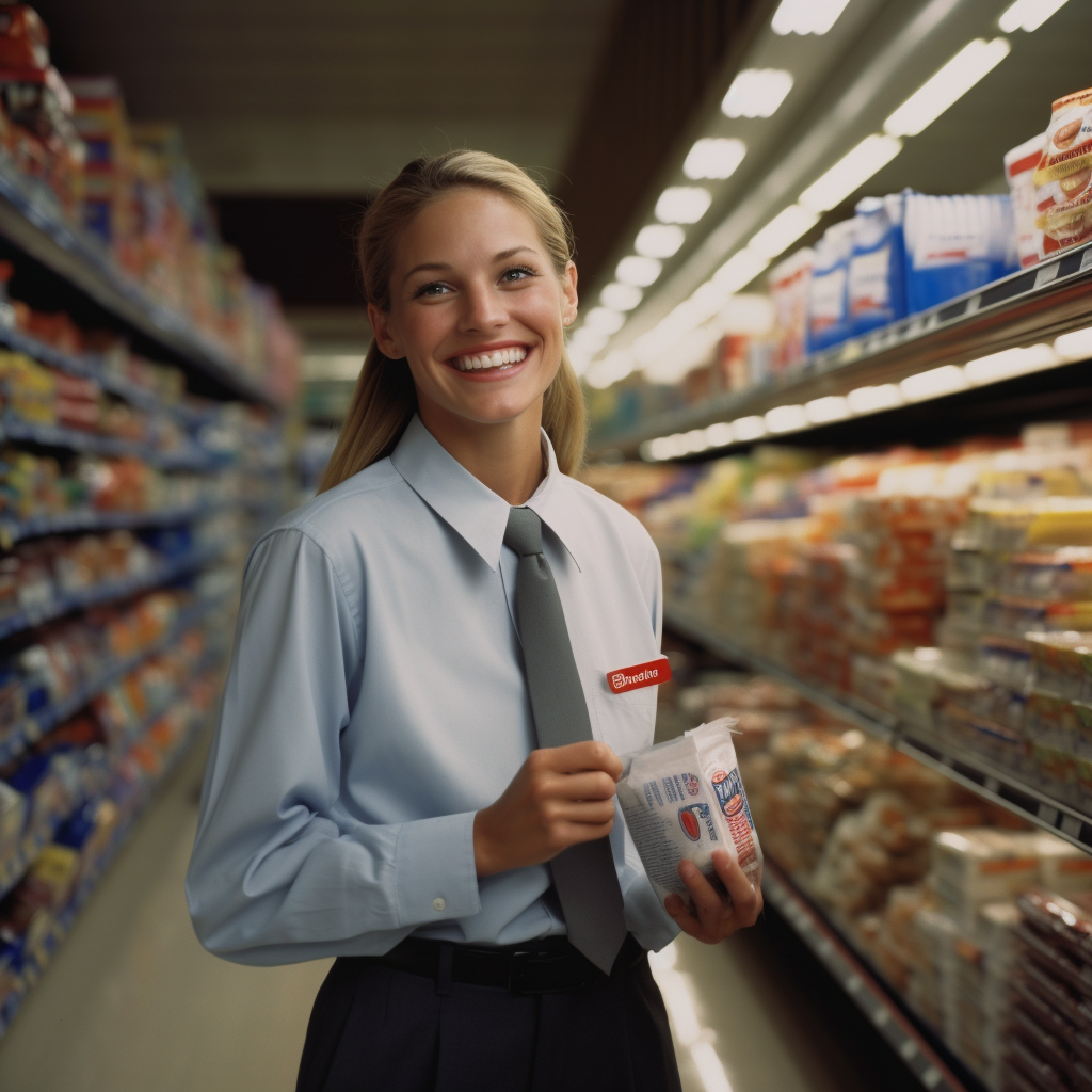 Business woman training staff at Petco