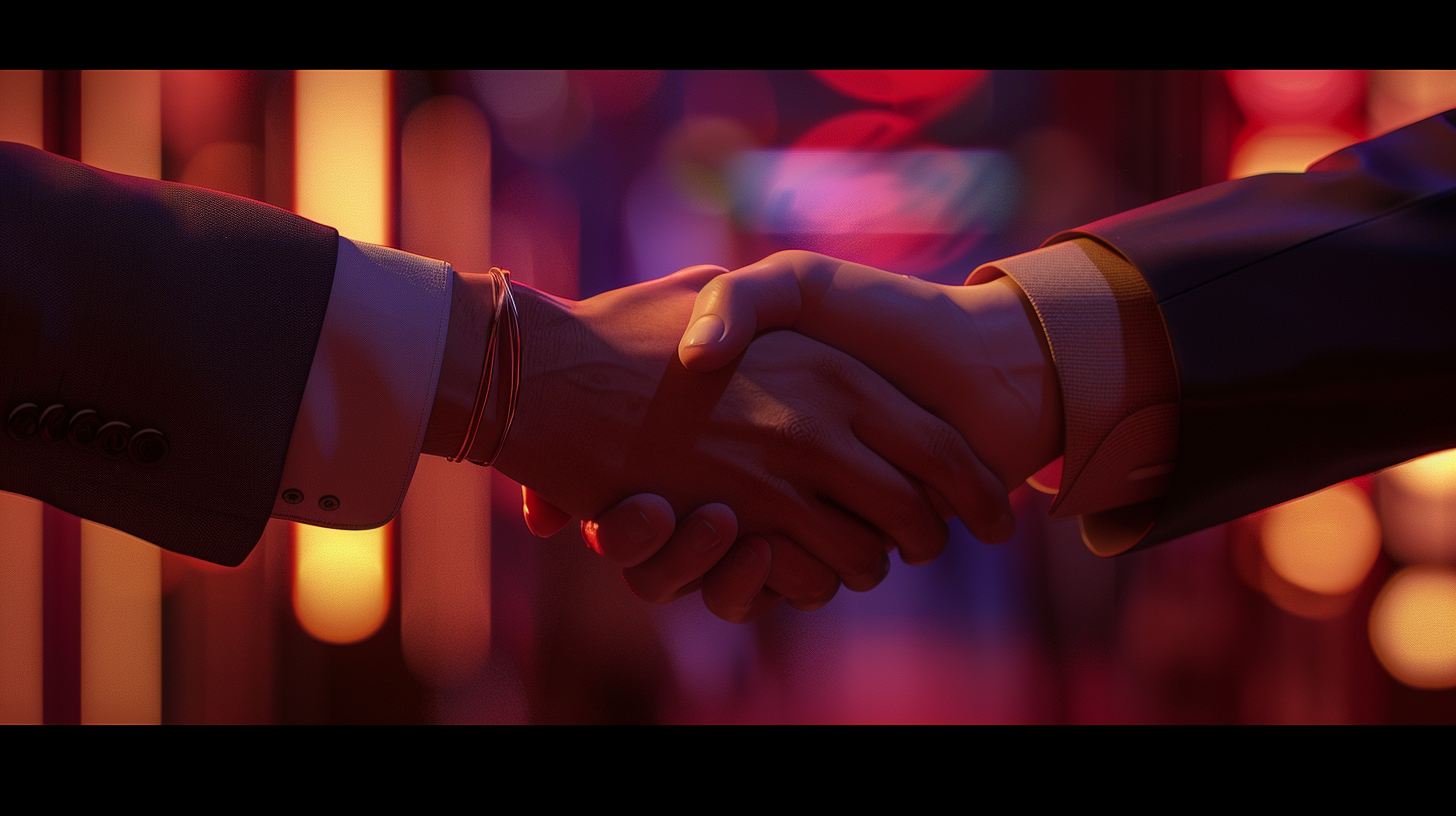 Business Deal Handshake Close-Up