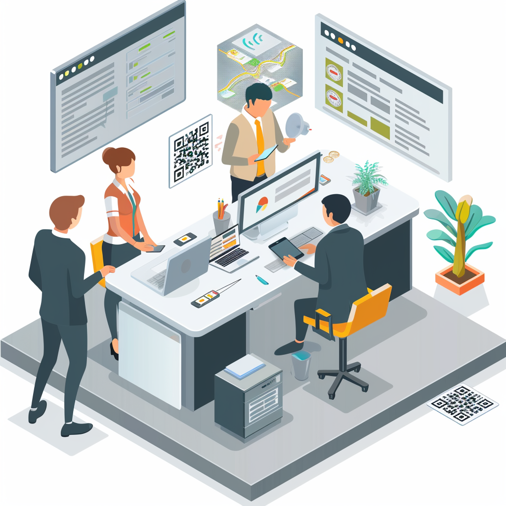 Business Office Discussion Illustration