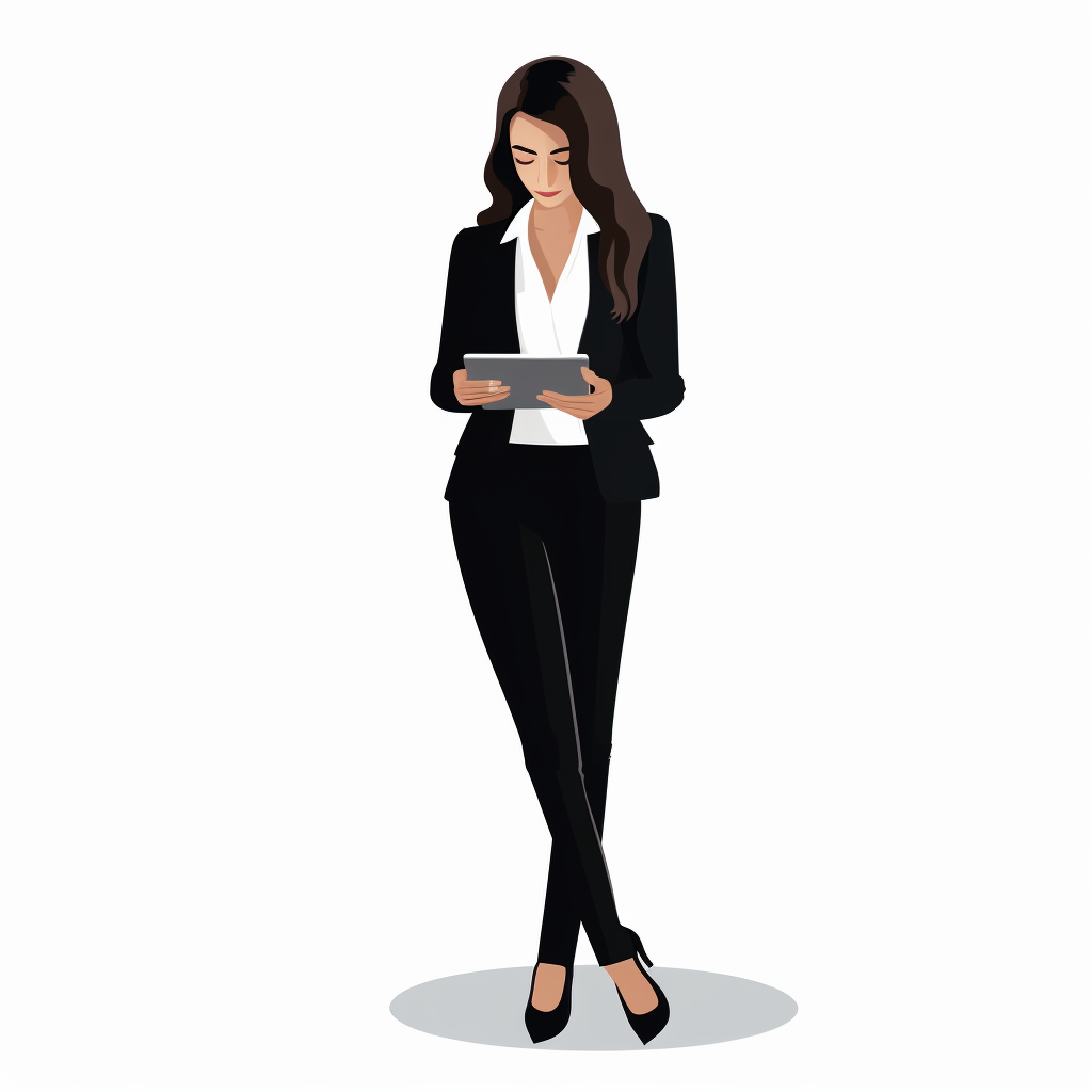 Business woman with tablet