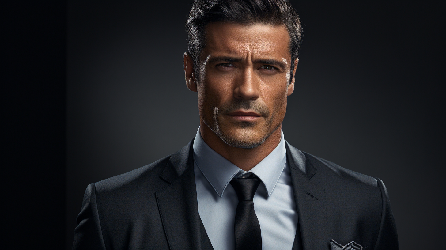 Businessman in Grey Background Image