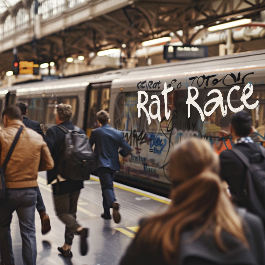 busy train station people running