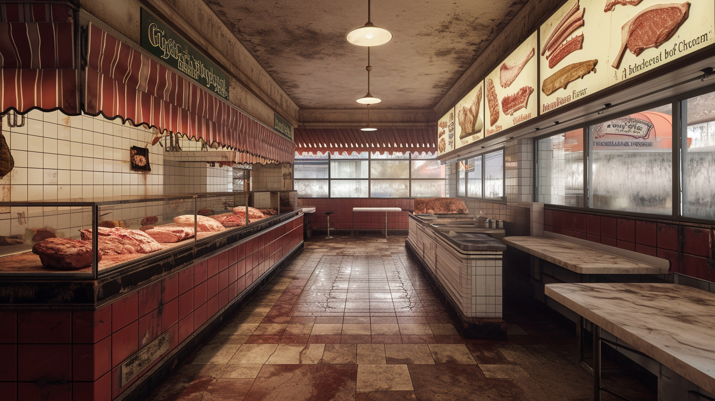 Butcher shop interior photo