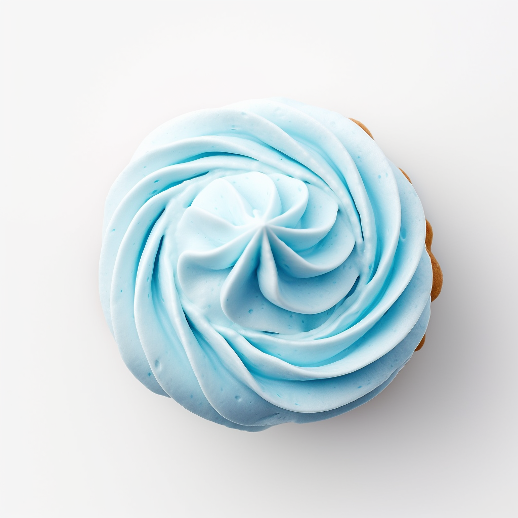 Buttercream frosted cookie with blue icing