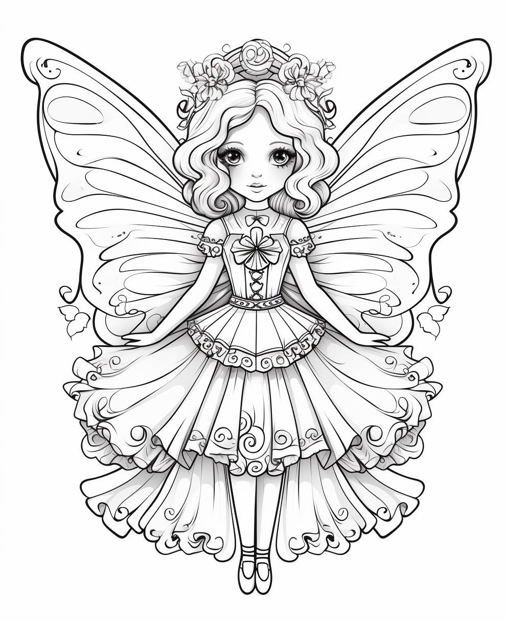 Butterfly Costume Coloring Page