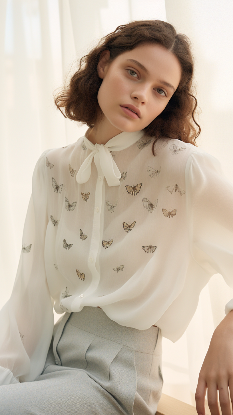 Fashionable Butterfly Blouse Design