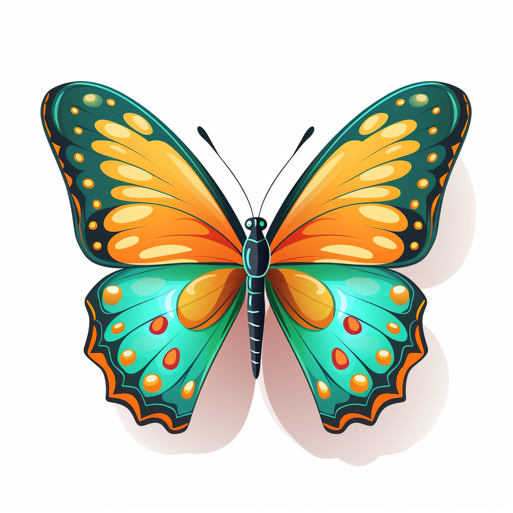 Colorful butterfly illustration for children