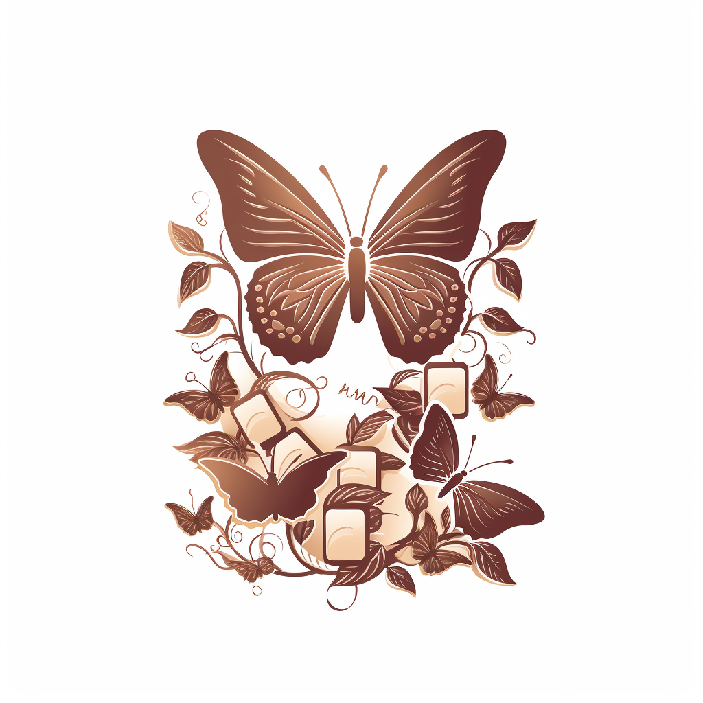 Logo with butterflies and nature