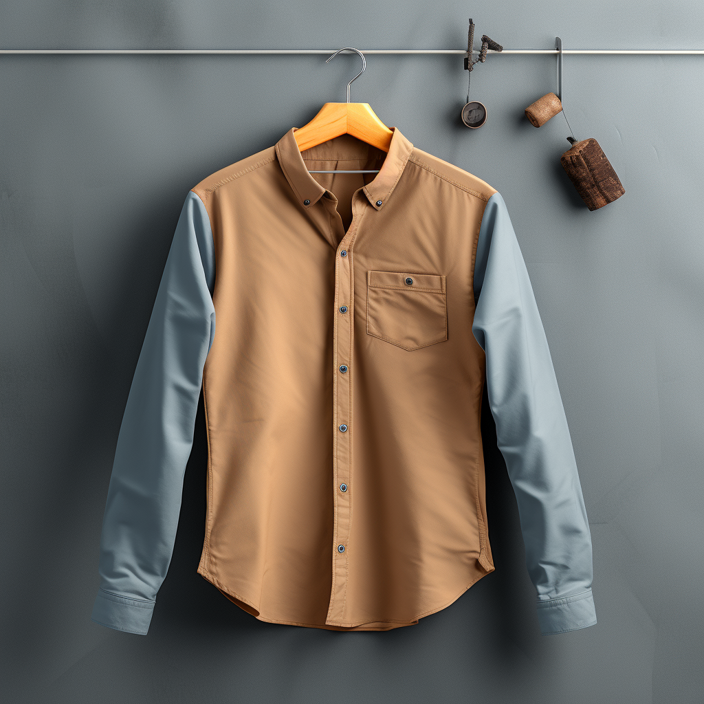 Stylish button-down shirt mockup image